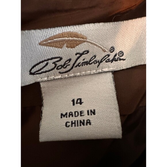 Bob Timberlake Women’s Brown 50% Wool Lined Zippered Skirt Size 14 - Picture 3 of 7